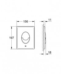 Panel de 2 botones cromado