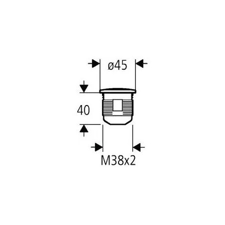 Push button with 40mm diameter hole