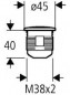 Bouton poussoir trou diamètre 40 mm