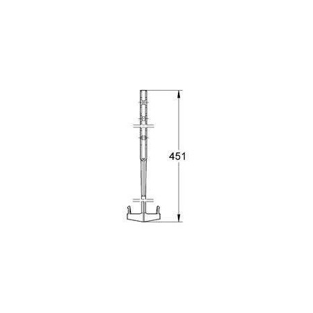 Diapositiva roscada de 45 cm.