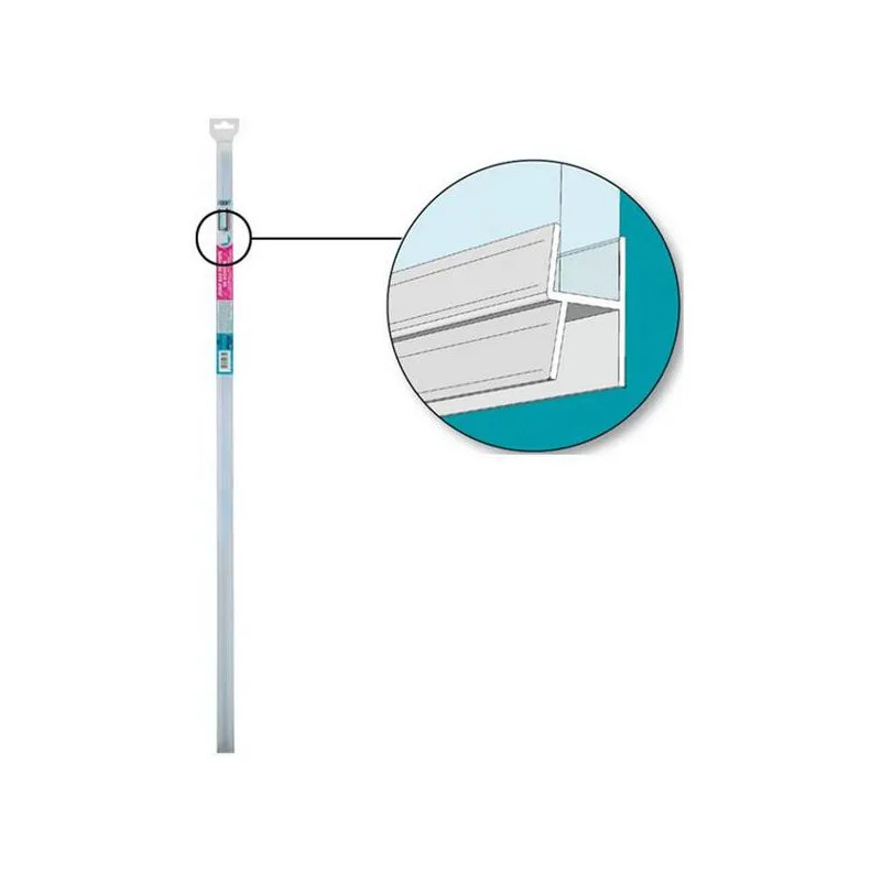 Joint bas de porte de douche à double lèvres 1m 5 à 8 mm