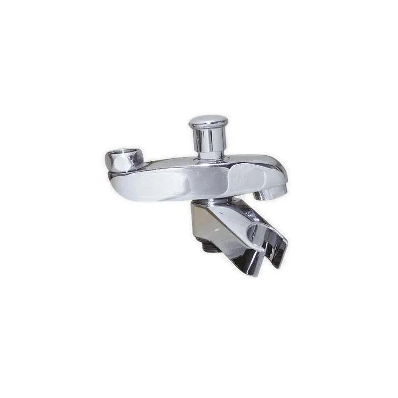 Bath and shower spout with hand shower holder for mixer