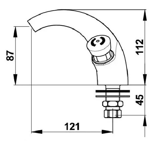 Presto 600 cold water basin tap