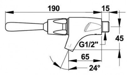 Presto 705 Wand-Waschtischarmatur mit Griff