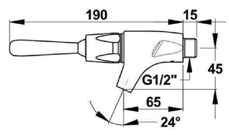 Presto 705 Wand-Waschtischarmatur mit Griff