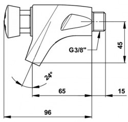 Wand-Waschtischarmatur Presto 504 12x17 Kaltwasser