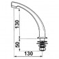 Becco su piattaforma fissa 130mm