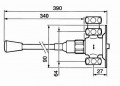 Commande fémorale Presto 712, 390 mm