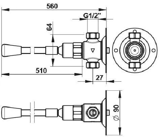 Commande fémorale Presto 712 - 565mm