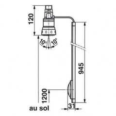 Ensemble douche Presto DL300S chromé applique