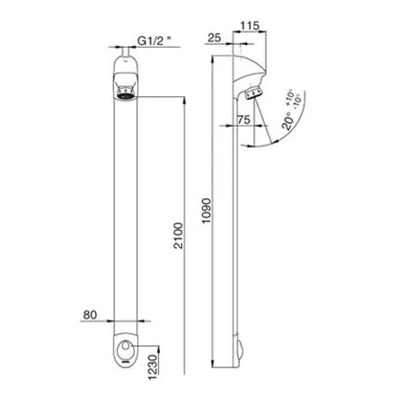 Presto DL400SE satin grey shower set