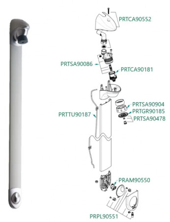 Duschset Presto DL400SE Satin Grau