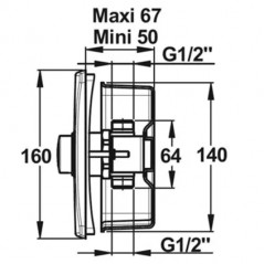 Concealed shower faucet MM 15W