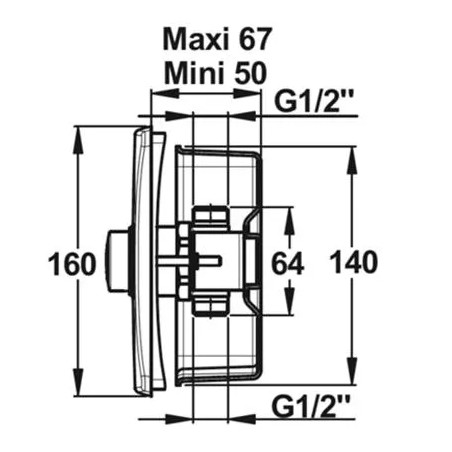 Concealed shower faucet MM 15W