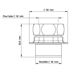 Tetina de conexión para Presto flash/XL/EYPREM D32 - G35