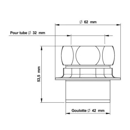 Nez de jonction pour Presto éclair/XL/EYPREM diamètre 32, G35