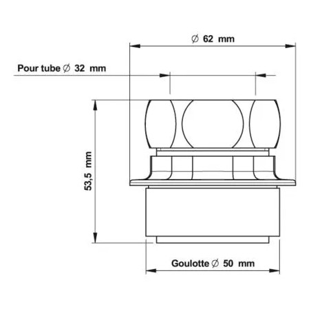 Conexión de la boquilla 50 a 52 para Presto flash/XL/EYREM D32 - G35