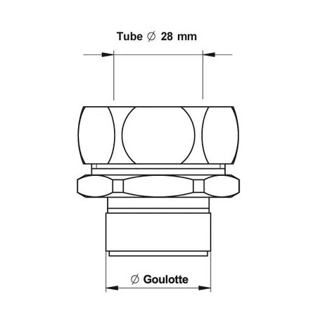 Nez de jonction pour Presto 1000, XL, EYREM diamètre 28, G55