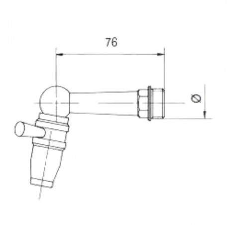 Robinet 1/4 tour chromé 15x21