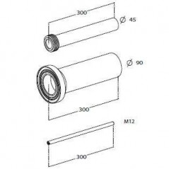 Tube de rinçage avec manchon long