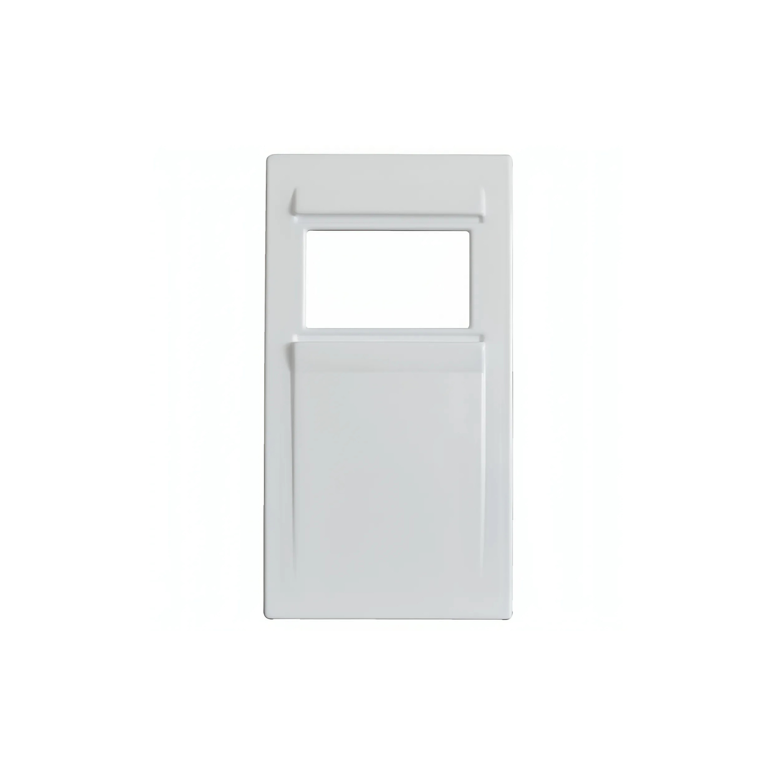 Decorative white access plate for CESAME