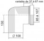 Coude WC 90 degré Mâle diamètre 100