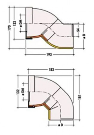 Coude WC Mâle diamètre 100 orientable