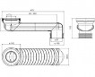 S-bend for replacement toilet bottom outlet - 0709254