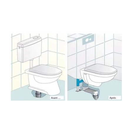 S-bend for replacement toilet bottom outlet - 0709254