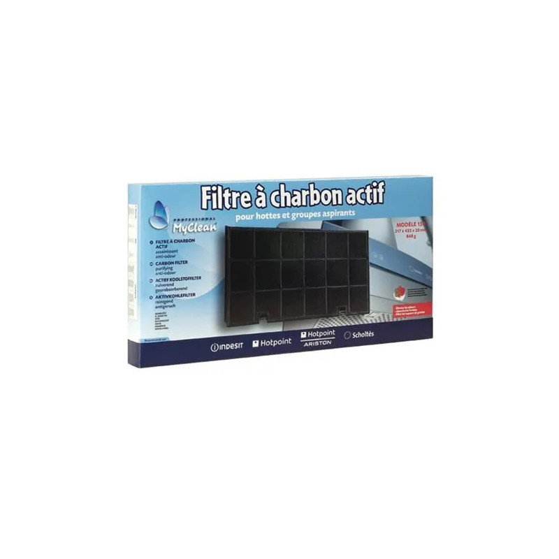 Filtro a carbone per Indesit tipo 150 435x217x20