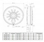 Flache runde Vase D.38 10L