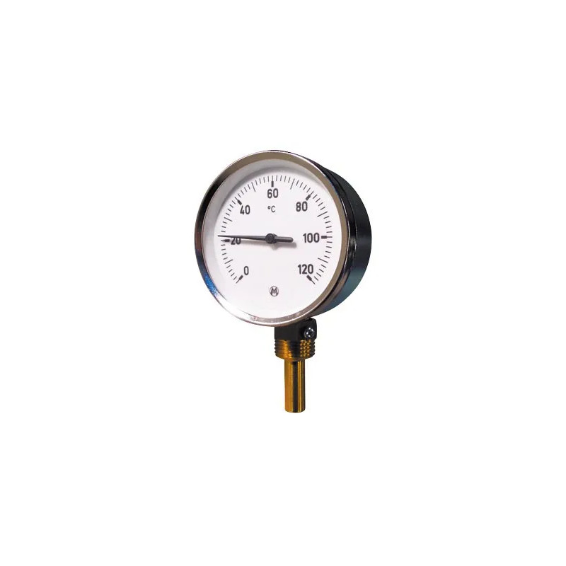 Radial immersion thermometer