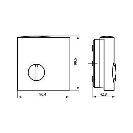 Room thermostat for heating and cooling