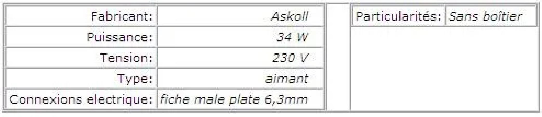 Askoll Universal-Abflusspumpe mit Stecker