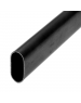 Tube de penderie 30x15mm, 1 mètre, acier noir