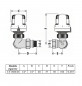 Robinet thermostatique, corps double équerre droite Caleffi, 15x21 (1/2")