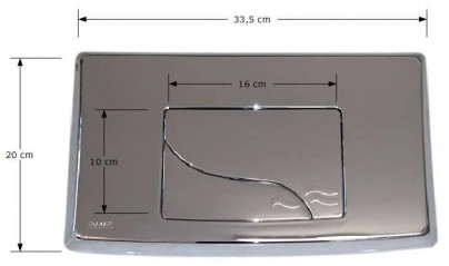 Piastra a due tocchi Integra cromata Frame 500