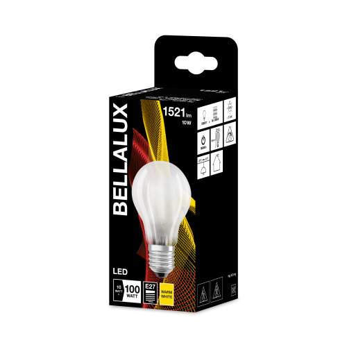 Bombilla LED estándar E27 escarchada, 11W, blanco cálido.