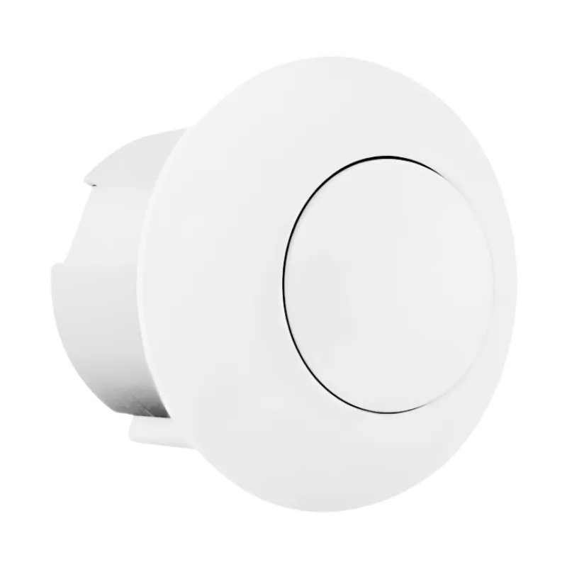 Bouton poussoir pneumatique pour WC encastré, blanc 