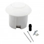 Bouton poussoir pneumatique pour WC encastré, blanc 