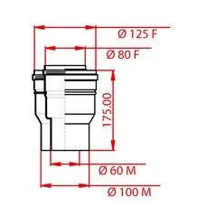 Adattatore verticale CHAFFOTEAUX (60/100)