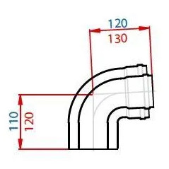 Codo 90° N.E.T. D80/125