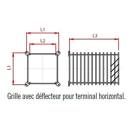 138x138 T.E.N. protection grid for D.60/100 terminal