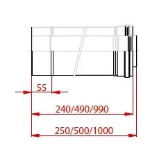 Condensing suction cup extension (length : 0.25M - D.60/100)