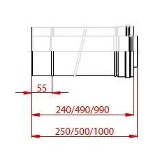 Condensing suction cup extension (length : 0.25M - D.80/125)