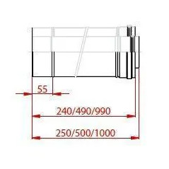 Condensing cup extension (length: 1M - D.80/125)