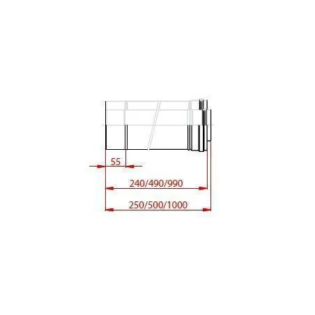 Condensing cup extension (length: 1M - D.80/125)