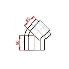 Condensation elbow 45° (D.60/100)