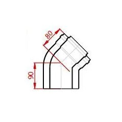 Condensation elbow 45° (D.80/125)