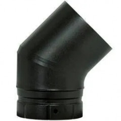 Codo 45° esmalte negro mate, D.153